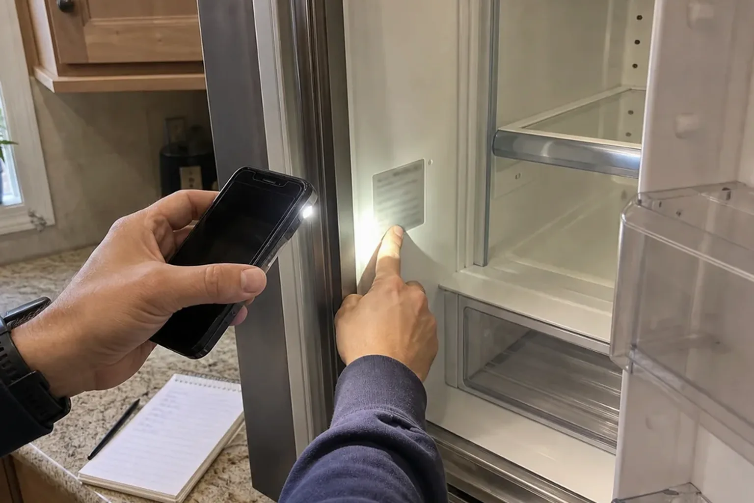 Sub-Zero built-in refrigerator water dispenser filling a glass slowly in a San Ramon kitchen